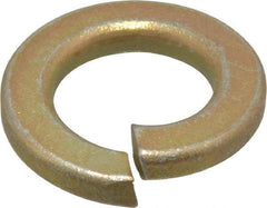 Value Collection - 5/8", 0.628" ID, 0.156" Thick Split Lock Washer - Grade 2 Spring Steel, Zinc Yellow Dichromate Finish, 0.628" Min ID, 0.641" Max ID, 1.073" Max OD - Apex Tool & Supply