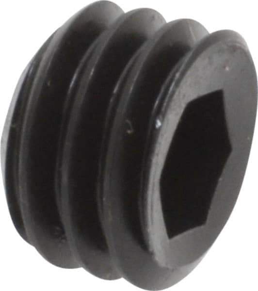 Holo-Krome - 3/8-16 UNC, 1/4" OAL, Cup Point Set Screw - Grade 8 Alloy Steel, 3/16" Key - Apex Tool & Supply