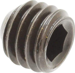 Holo-Krome - 7/16-14 UNC, 3/8" OAL, Cup Point Set Screw - Grade 8 Alloy Steel, 7/32" Key - Apex Tool & Supply