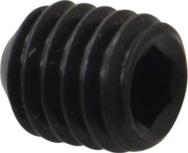 Holo-Krome - 7/16-14 UNC, 1/2" OAL, Cup Point Set Screw - Grade 8 Alloy Steel, 7/32" Key - Apex Tool & Supply