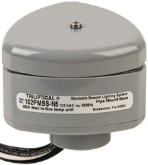 Edwards Signaling - Flashing and Steady, Stackable Tower Light Base Unit - 120 VAC, 0.60 Amp, IP54, IP65 Ingress Rating, 3R, 4X NEMA Rated, Pipe Mount - Apex Tool & Supply