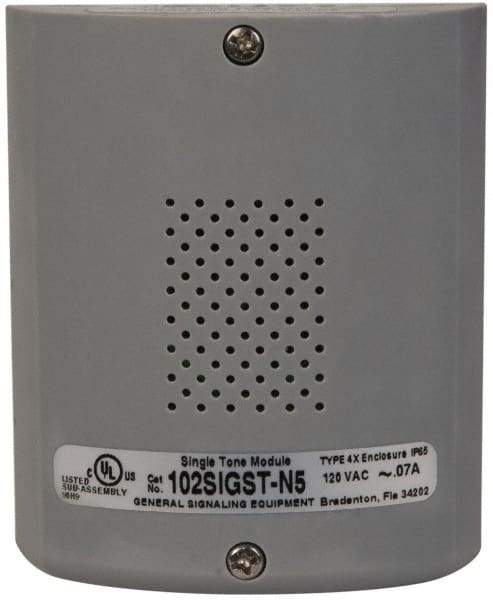 Edwards Signaling - 120 VAC, Base Mount Signal Combination Tone Card - 3R, 4X NEMA Rated, IP54 Ingress Rating, 0.05 Amp, 79 dB at 10 Ft. to 89 dB at 1m Adjustable Output, For Use with 102 Series Stacklights - Apex Tool & Supply