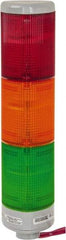 Edwards Signaling - Incandescent Lamp, Amber, Green, Red, Steady, Preassembled Stackable Tower Light Module Unit - 24 VDC, 0.96 Amp, IP54, IP65 Ingress Rating, 3R, 4X NEMA Rated, Pipe Mount - Apex Tool & Supply