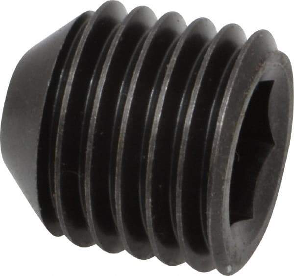 Holo-Krome - 1-8 UNC, 1" OAL, Cup Point Set Screw - Grade 8 Alloy Steel, 9/16" Key - Apex Tool & Supply