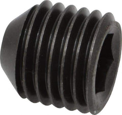 Holo-Krome - 1-8 UNC, 1" OAL, Cup Point Set Screw - Grade 8 Alloy Steel, 9/16" Key - Apex Tool & Supply