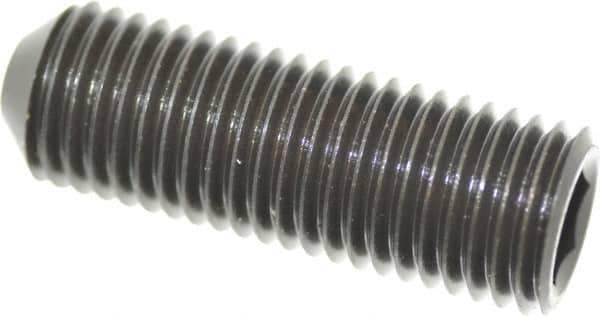 Holo-Krome - 1-8 UNC, 3" OAL, Cup Point Set Screw - Grade 8 Alloy Steel, 9/16" Key - Apex Tool & Supply