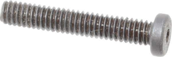 Holo-Krome - #8-32 UNC Hex Socket Drive, Low Socket Cap Screw - Alloy Steel, Black Oxide Finish, Fully Threaded, 1" Length Under Head - Apex Tool & Supply