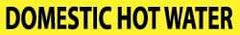 NMC - Pipe Marker with Domestic Hot Water Legend and No Graphic - 2-1/2 to 6" Pipe Outside Diam, Black on Yellow - Apex Tool & Supply