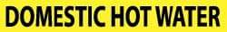 NMC - Pipe Marker with Domestic Hot Water Legend and No Graphic - 3/4 to 1-1/4" Pipe Outside Diam, Black on Yellow - Apex Tool & Supply
