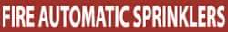NMC - Pipe Marker with Fire Automatic Sprinklers Legend and No Graphic - 3/4 to 1-1/4" Pipe Outside Diam, White on Red - Apex Tool & Supply
