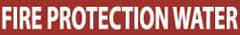 NMC - Pipe Marker with Fire Protection Water Legend and No Graphic - 2-1/2 to 6" Pipe Outside Diam, White on Red - Apex Tool & Supply