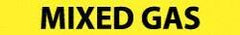 NMC - Pipe Marker with Mixed Gas Legend and No Graphic - 3/4 to 1-1/4" Pipe Outside Diam, Black on Yellow - Apex Tool & Supply