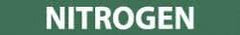 NMC - Pipe Marker with Nitrogen Legend and No Graphic - 3/4 to 1-1/4" Pipe Outside Diam, White on Green - Apex Tool & Supply