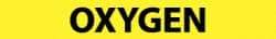 NMC - Pipe Marker with Oxygen Legend and No Graphic - 2-1/2 to 6" Pipe Outside Diam, Black on Yellow - Apex Tool & Supply