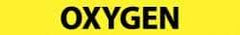NMC - Pipe Marker with Oxygen Legend and No Graphic - 2-1/2 to 6" Pipe Outside Diam, Black on Yellow - Apex Tool & Supply