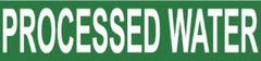 NMC - Pipe Marker with Processed Water Legend and No Graphic - 3/4 to 1-1/4" Pipe Outside Diam, White on Green - Apex Tool & Supply