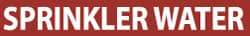 NMC - Pipe Marker with Sprinkler Water Legend and No Graphic - 3/4 to 1-1/4" Pipe Outside Diam, White on Red - Apex Tool & Supply