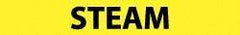 NMC - Pipe Marker with Steam Legend and No Graphic - 2-1/2 to 6" Pipe Outside Diam, Black on Yellow - Apex Tool & Supply