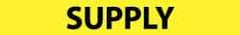 NMC - Pipe Marker with Supply Legend and No Graphic - 1-1/2 to 2" Pipe Outside Diam, Black on Yellow - Apex Tool & Supply