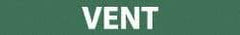 NMC - Pipe Marker with Vent Legend and No Graphic - 2-1/2 to 6" Pipe Outside Diam, White on Green - Apex Tool & Supply