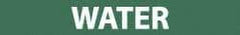 NMC - Pipe Marker with Water Legend and No Graphic - 1-1/2 to 2" Pipe Outside Diam, White on Green - Apex Tool & Supply