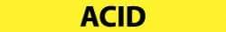 NMC - Pipe Marker with Acid Legend and No Graphic - 1-1/2 to 2" Pipe Outside Diam, Black on Yellow - Apex Tool & Supply
