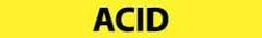 NMC - Pipe Marker with Acid Legend and No Graphic - 1-1/2 to 2" Pipe Outside Diam, Black on Yellow - Apex Tool & Supply
