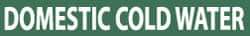 NMC - Pipe Marker with Domestic Cold Water Legend and No Graphic - 3/4 to 1-1/4" Pipe Outside Diam, White on Green - Apex Tool & Supply