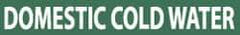 NMC - Pipe Marker with Domestic Cold Water Legend and No Graphic - 3/4 to 1-1/4" Pipe Outside Diam, White on Green - Apex Tool & Supply