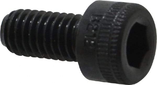 Holo-Krome - M6x1.00 Metric Coarse Hex Socket Drive, Socket Cap Screw - Grade 12.9 Alloy Steel, Black Oxide Finish, Fully Threaded, 12mm Length Under Head - Apex Tool & Supply