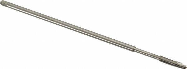 Hertel - #8-32 UNC 2 Flute H3 Bright Finish High Speed Steel Spiral Point Extension Tap - Plug Chamfer, 6" OAL, 2B Class of Fit - Apex Tool & Supply