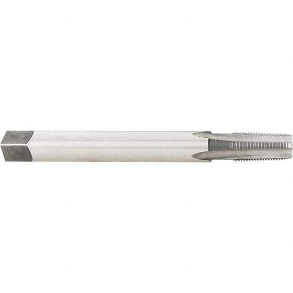 Hertel - 1/8-27 NPT, 4 Flute, Plug Chamfer, Bright Finish, High Speed Steel, Extension Pipe Tap - 4" OAL, 7/16" Shank Diam, 3/4" Thread Length, 0.328" Square Size - Apex Tool & Supply