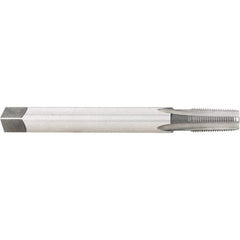 Hertel - 1/8-27 NPT, 4 Flute, Plug Chamfer, Bright Finish, High Speed Steel, Extension Pipe Tap - 4" OAL, 7/16" Shank Diam, 3/4" Thread Length, 0.328" Square Size - Apex Tool & Supply