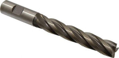 Accupro - 3/4" Diam, Fine Pitch, 4-1/8" LOC, 4 Flute Powdered Metal Corner Chamfer Roughing End Mill - Uncoated, 6-3/8" OAL, 3/4" Shank Diam, Single End, Centercutting, 30° Helix - Apex Tool & Supply