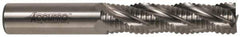 Accupro - 1" Diam, Coarse Pitch, 3" LOC, 5 Flute Powdered Metal Corner Chamfer Roughing End Mill - Uncoated, 5-1/2" OAL, 1" Shank Diam, Single End, Centercutting, 30° Helix - Apex Tool & Supply