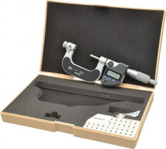 Mitutoyo - 1 to 2" Range, Digital Counter, Electronic Screw Thread Micrometer - Ratchet Stop Thimble, 0.001" Graduation, 0.0002" Accuracy - Apex Tool & Supply