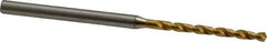 OSG - 1.99898mm 130° Vanadium High Speed Steel Jobber Drill - TiN Finish, Right Hand Cut, Spiral Flute, Straight Shank, 56mm OAL, Standard Point - Apex Tool & Supply