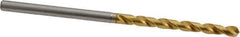 OSG - 2.90068mm 130° Vanadium High Speed Steel Jobber Drill - TiN Finish, Right Hand Cut, Spiral Flute, Straight Shank, 65mm OAL, Standard Point - Apex Tool & Supply