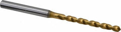 OSG - 4.30022mm 120° Vanadium High Speed Steel Jobber Drill - TiN Finish, Right Hand Cut, Spiral Flute, Straight Shank, 91mm OAL, Standard Point - Apex Tool & Supply