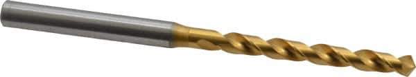 OSG - #13 120° Vanadium High Speed Steel Jobber Drill - TiN Finish, Right Hand Cut, Spiral Flute, Straight Shank, 91mm OAL, Standard Point - Apex Tool & Supply
