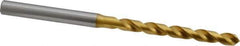 OSG - 5.00126mm 120° Vanadium High Speed Steel Jobber Drill - TiN Finish, Right Hand Cut, Spiral Flute, Straight Shank, 96mm OAL, Standard Point - Apex Tool & Supply
