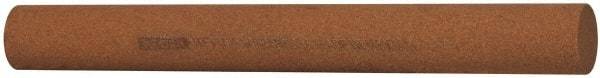 Norton - 6" Long x 5/8" Diam x 5/8" Thick, Aluminum Oxide Sharpening Stone - Round, Medium Grade - Apex Tool & Supply