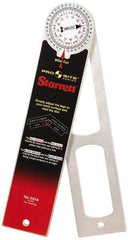 Starrett - 12 Inch Long Blade, 360° Max Measurement, 1° Dial Graduation, Round Head Protractor - 0 to 90 to 0 Dial Range - Apex Tool & Supply