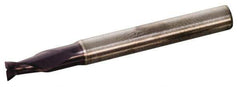 Kennametal - 0.394", 22mm LOC, 10mm Shank Diam, 76mm OAL, 3 Flute, Solid Carbide Square End Mill - Single End, Uncoated, Spiral Flute, 45° Helix, Centercutting, Right Hand Cut, Right Hand Flute, Series F3AA - Apex Tool & Supply
