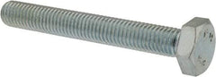 Value Collection - M10x1.50mm Metric Coarse, 75mm Length Under Head Hex Head Cap Screw - Fully Threaded, Grade 8.8 Steel, Zinc-Plated Finish, 17mm Hex - Apex Tool & Supply