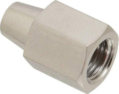 Made in USA - 1/4" Grade 316L Stainless Steel Pipe Fitting - FNPTF x Butt Weld End Connections - Apex Tool & Supply