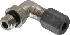 Made in USA - 1/4" OD, Grade 316Stainless Steel Male Elbow - -75 to 750°F, 7/16" Hex, - Apex Tool & Supply