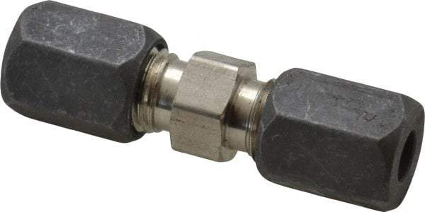 Made in USA - 1/4" OD, Grade 316Stainless Steel Union - -75 to 750°F, 1/2" Hex, Comp x Comp Ends - Apex Tool & Supply