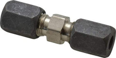 Made in USA - 1/4" OD, Grade 316Stainless Steel Union - -75 to 750°F, 1/2" Hex, Comp x Comp Ends - Apex Tool & Supply