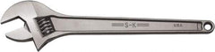SK - 2-1/4" Jaw Capacity, 18" Standard Adjustable Wrench - Stainless Steel, Chrome Finish, 18" OAL - Apex Tool & Supply